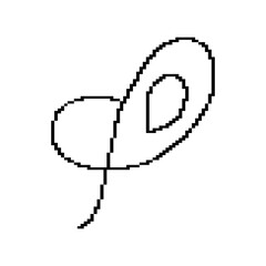 Pixeled shape scribble