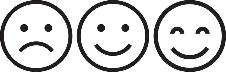 Modern Emoticons Set. Different Reactions design. smile icon design. Different emotions, New Modern Emoticons Set smile face icons design