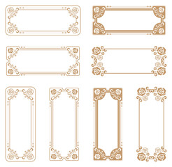 Decorative frame with rose theme.a horizontally elongated banner.a vertically elongated banner.a banner that is good to use as a title.a title frame that is good for writing on a form.frames for title