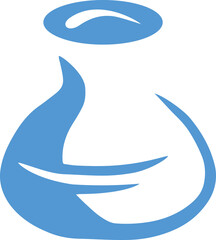 Pottery Studio Logo Design Art Illustration Line Drawing Icon