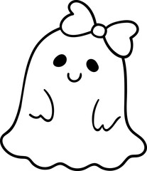 Ghost Halloween Illustration