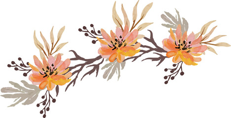 Elegant watercolor flower arrangement