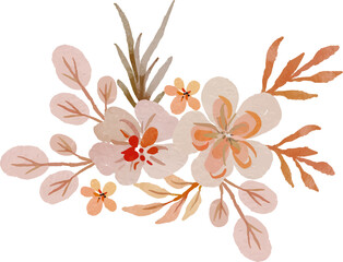 Elegant watercolor flower arrangement