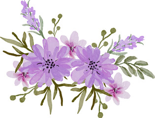 Elegant watercolor flower arrangement