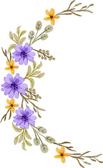 beautiful watercolor flower arrangement