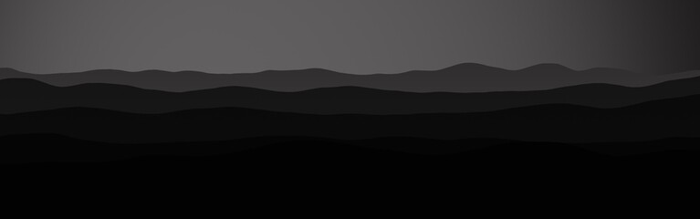 amazing mountains at the dark time digital art backdrop illustration