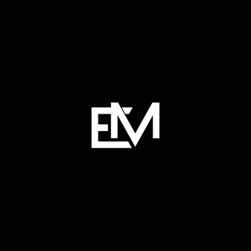 EM EM Logo Design, Creative Minimal Letter EM EM Monogram