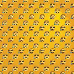 polkadots is colourful of emotional 3 with yellow background.Vector illustration