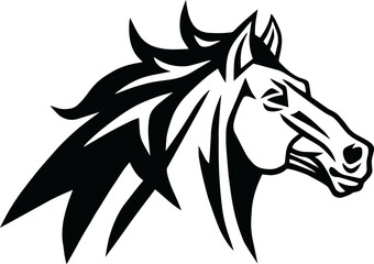 Horse Logo Mascot Design Illustration