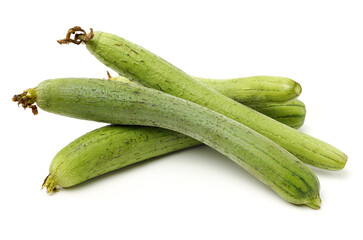fresh loofah on the white background