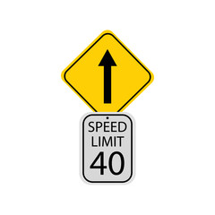 a vector in the form of a traffic sign symbol or icon