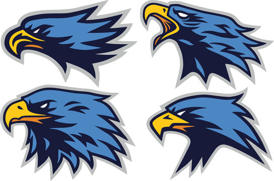 Eagle Head Esport Sports Logo Mascot Design Icon Collection