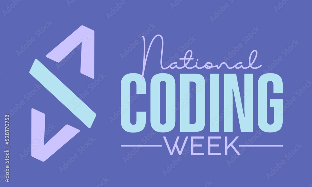 Wall mural vector illustration design concept of national coding week observed on every september.