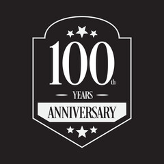 Fototapeta na wymiar Luxury 100th years anniversary vector icon, logo. Graphic design element