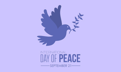 Vector illustration design concept of International day of peace observed on every september 21.