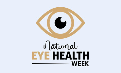 Vector illustration design concept of National eye health week observed on every september.