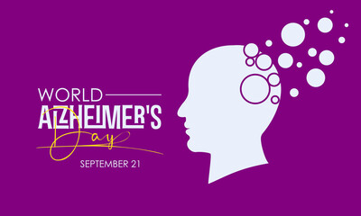 Vector illustration design concept of World alzheimer's day observed on every september 21.