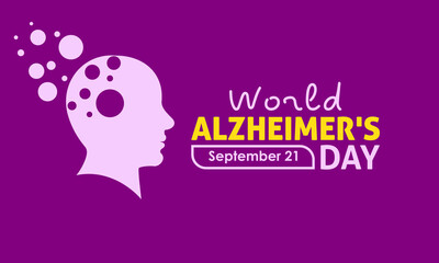 Vector illustration design concept of World alzheimer's day observed on every september 21.