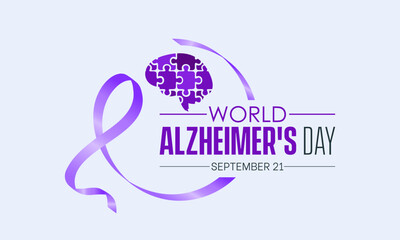 Vector illustration design concept of World alzheimer's day observed on every september 21.