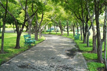 walkway for exercise in public park