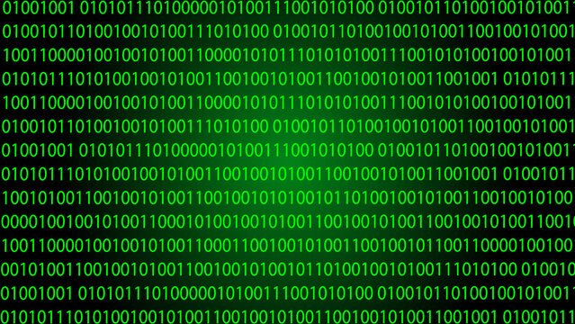 Black binary on black background concept: binary code 0101 concept: binary code number. Concept illustrations for infosec and cryptography.