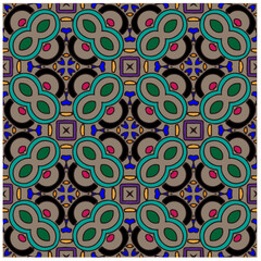 
Abstract ethnic rug ornamental seamless pattern.Perfect for fashion, textile design, cute themed fabric, on wall paper, wrapping paper, fabrics and home decor.