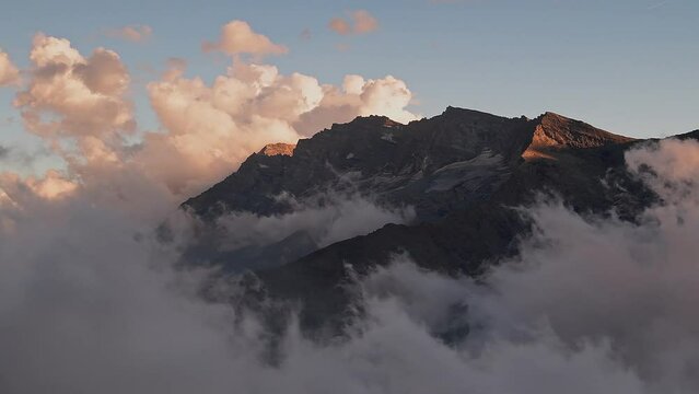 Sunset in the Gran Paradiso national park