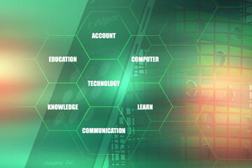 2D Digital Abstract Business Networking background