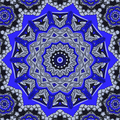 Ornate floral seamless texture endless pattern with vintage mandala elements