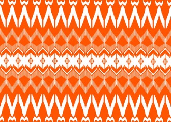 pattern texture indigenous fabric textile seamless ikat ethnic apparel abstract orange white background