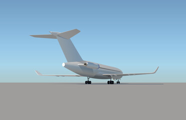 Fototapeta na wymiar Aircraft for charter flights. Vector.