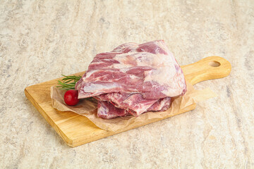 Raw pork ribs for cooking