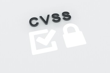 CVSS concept text sunlight 3D illustration