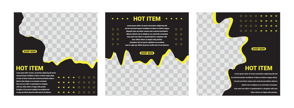Social media post hot item design template