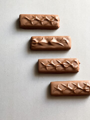 Delicious milk chocolate candy bars