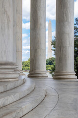 Washington Monument, as seen through pillars at the Jefferson Memorial - Washington, DC (United States of America)