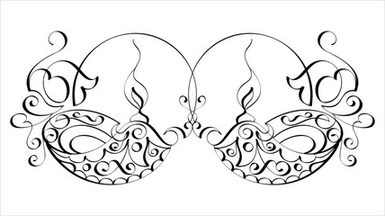 Diwali Diya Pen Ink Style M_2204034