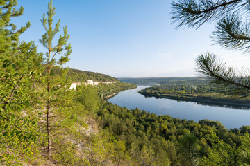 Fototapeta na wymiar landscape of the Dniester river on the Moldovan-Ukrainian border