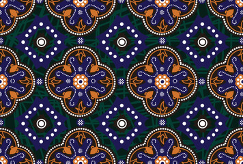 Indonesian batik motif with a very distinctive plant pattern. Exclusive vector for design