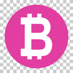 Bitcoin web coin, internet electronic crypto design symbol, digital pay vector illustration