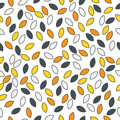 Flower leaf fashion design, natural ornament seamless pattern,  textile background vector illustration