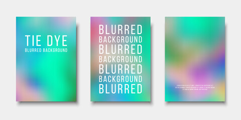 Set of abstract blurred backgrounds for covers, posters, flyers, cards, invitations, banners. Vector illustrations