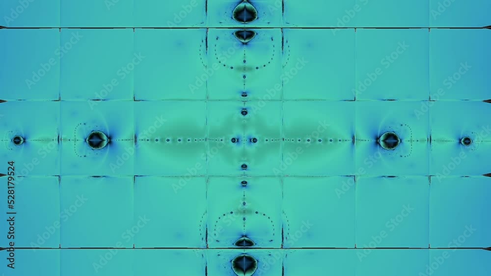 Canvas Prints fractal tile mosaic texture abstract background in blue color. rainbow futuristic modern comptuper g