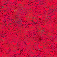 background seamless abstract pattern digital illustration wrapping paper fabric design print colorful pink valentine hearts