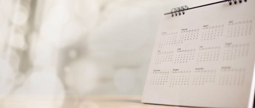 Calendar Event Planner is busy.calendar,clock to set timetable organize schedule,planning for business meeting or travel planning concept.