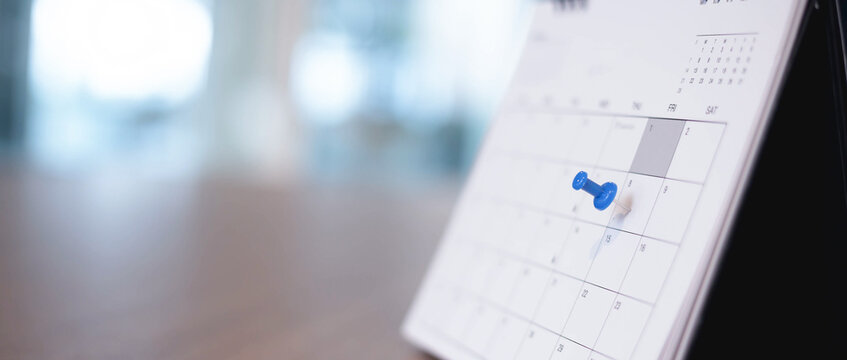 Calendar Event Planner is busy.calendar,clock to set timetable organize schedule,planning for business meeting or travel planning concept.