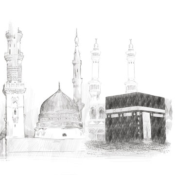 Aggregate 152+ sketch of kaaba