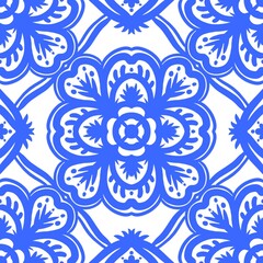 Seamless pattern flower with mandala, vintage decorative elements, vintage decorative elements illustration, Ethnic mandala with colorful tribal ornaments