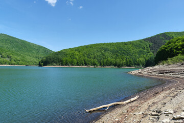 Irabia reservoir in the irati forest, Navarra, Spain