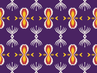 Abstract ethnic ikat chevron pattern background.  carpet wallpaper clothing wrapping Batik fabric illustration.embroidery style.